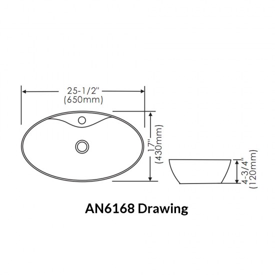 Thin Rim Vessel Basin AN6168