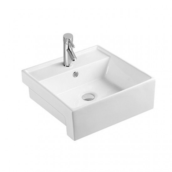 Semi-recessed basin AN6172