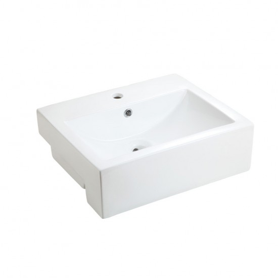 Semi-recessed basin AN7017