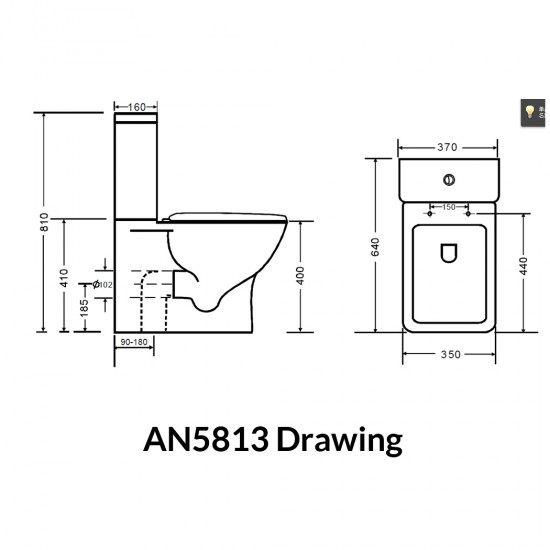 Wash Down Watermark Two Piece Toilet AN5813