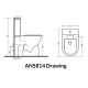 Wash Down Watermark Rimiless Two Piece Toilet AN5814